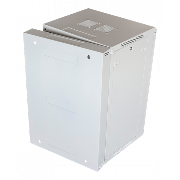 TOTEN System Z, 19” väggskåp, 18U, 600x600, glasdörr, vit ZS66186000
