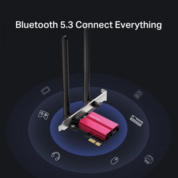 Trådlöst nätverkskort PCI-E - WiFi6E AXE5400 + Bluetooth