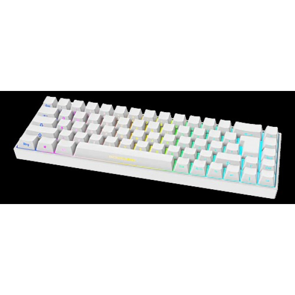 WK95R Trådlöst 65% tangentbord, Tysk layout, vit RGB - Deltaco Gaming GAM-100-W-DE